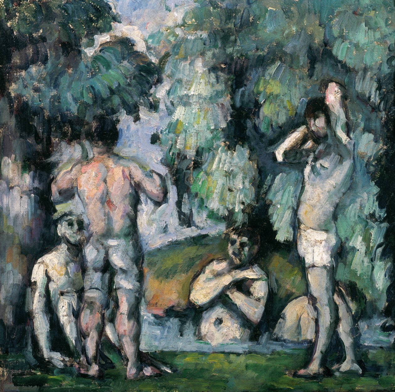 Az öt fürdőző, 1875-77 körül alkotó: Paul Cézanne