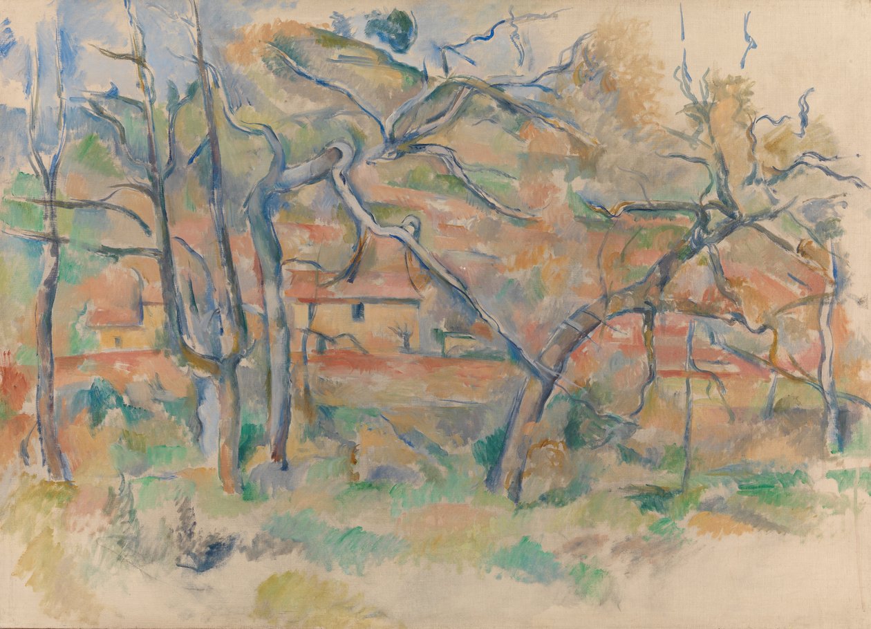 Fák és ház, Provence alkotó: Paul Cézanne
