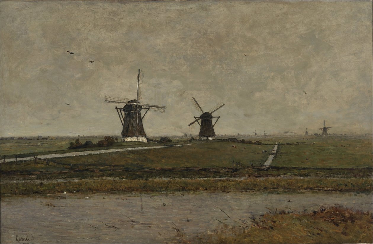 Polder malmokkal Overschie közelében alkotó: Paul Joseph Constantin Gabriel