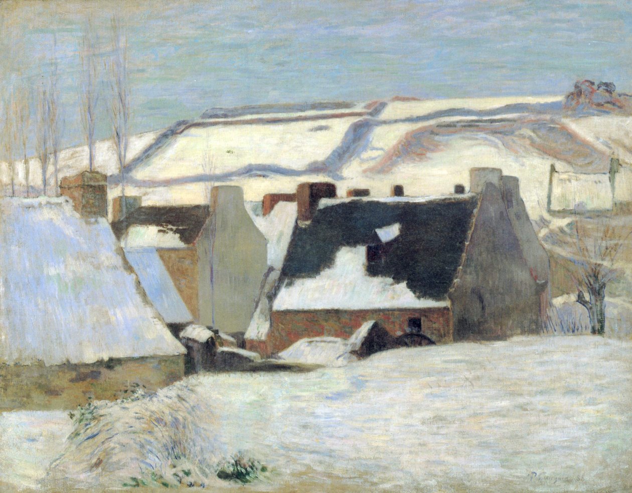Breton falu a hóban alkotó: Paul Gauguin
