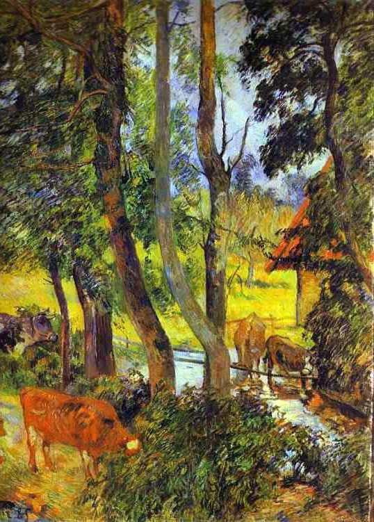Szarvasmarha ivás alkotó: Paul Gauguin