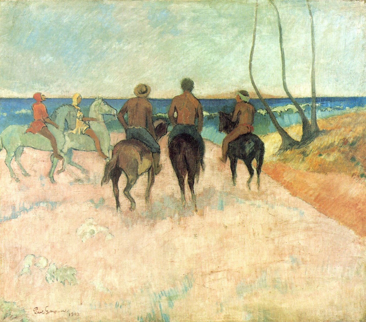 Lovasok a tengerparton alkotó: Paul Gauguin