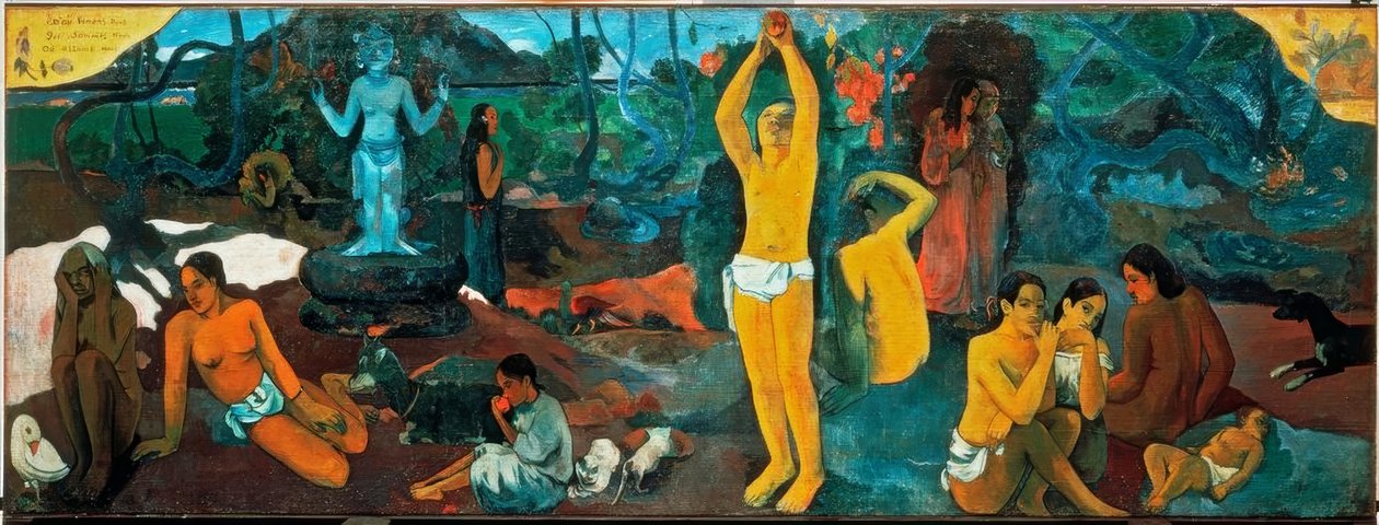 Honnan jövünk? Mik vagyunk mi? Hová megyünk? alkotó: Paul Gauguin
