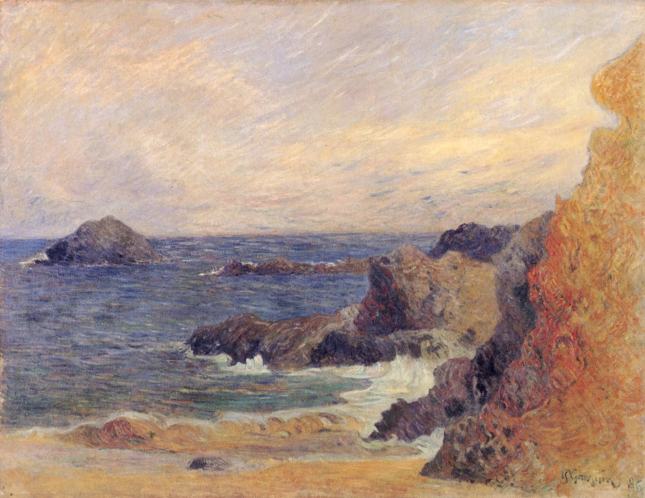 Sziklás tengerpart alkotó: Paul Gauguin