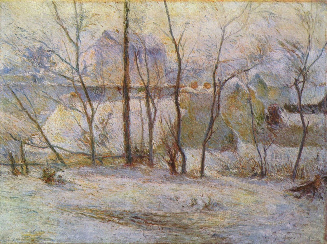 Kert a hóban alkotó: Paul Gauguin