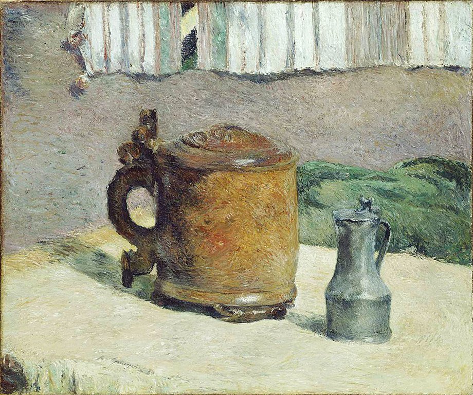 Csendélet agyagkancsóval és vaskupával alkotó: Paul Gauguin