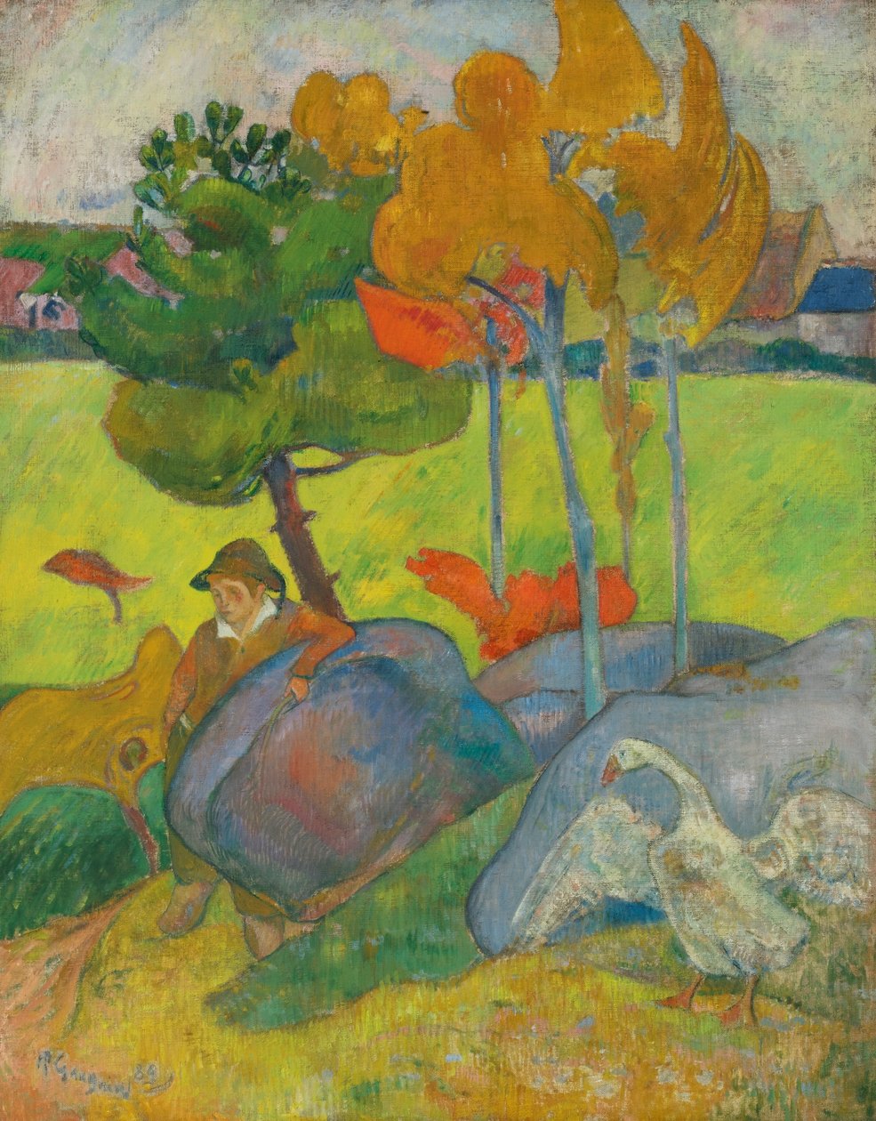 Kis Breton a libával alkotó: Paul Gauguin