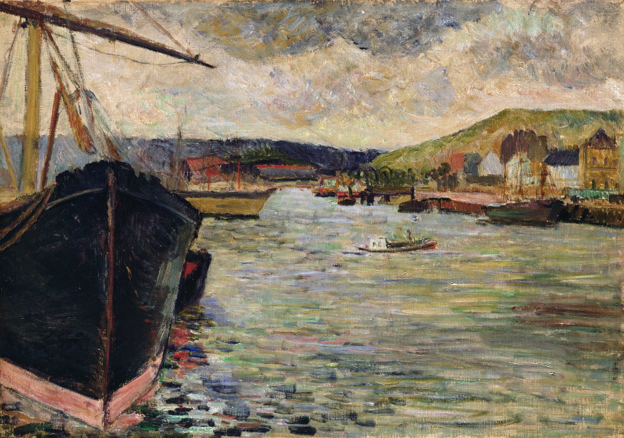 Rouen kikötője alkotó: Paul Gauguin