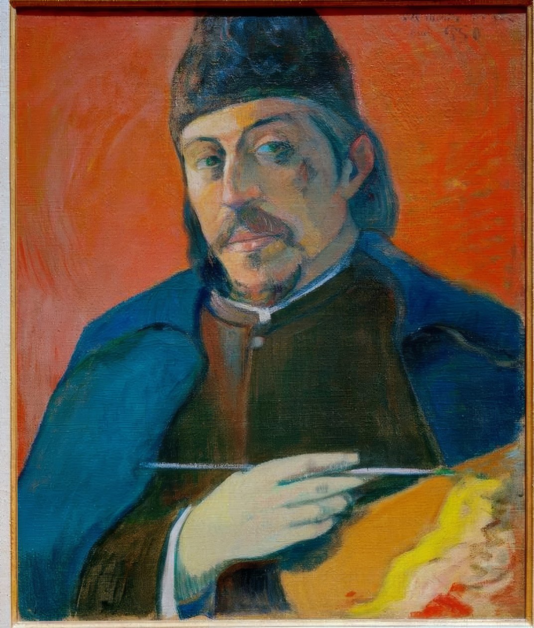 Önarckép palettával alkotó: Paul Gauguin