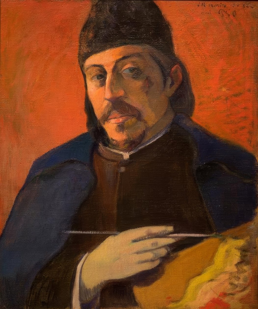 Önarckép palettával alkotó: Paul Gauguin