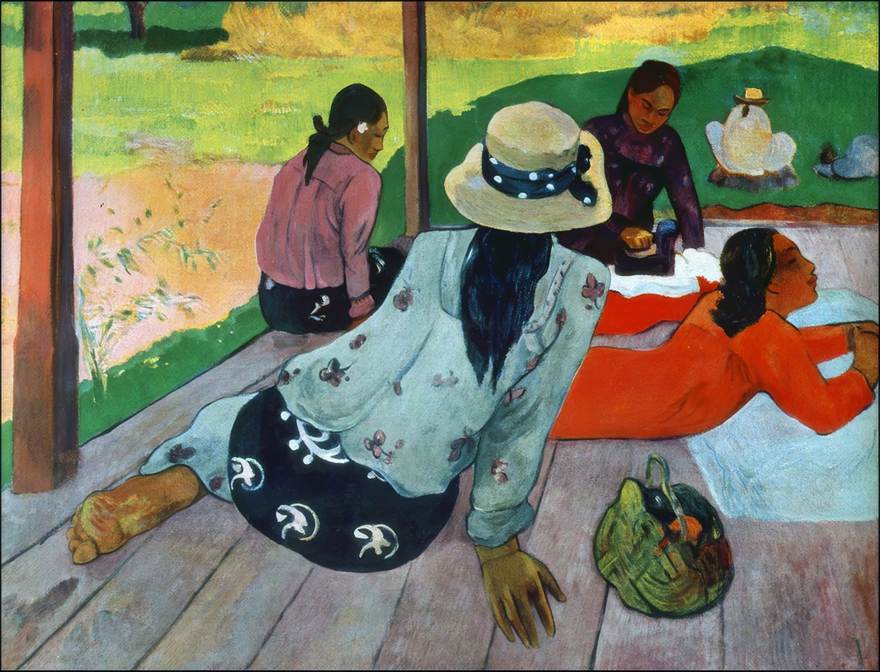 Tahiti: Szieszta, Paul Gauguin (1893 körül) alkotó: Paul Gauguin