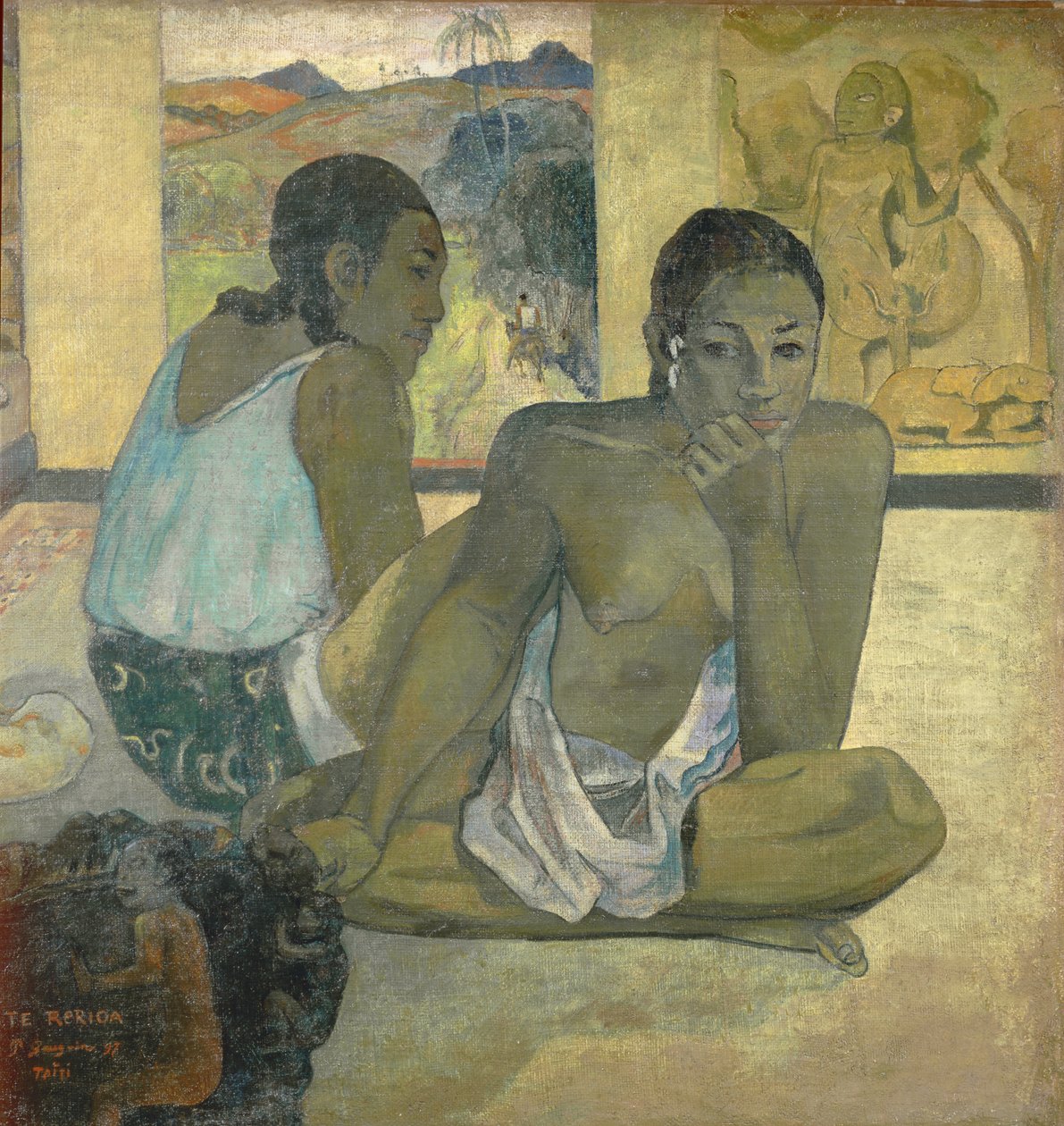 Te Rerioa (Day Dreaming), 1897 (65740 részlet) alkotó: Paul Gauguin