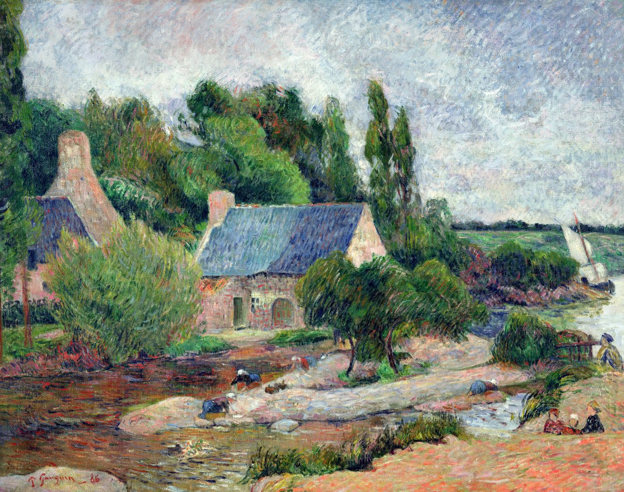 Mosók a Pont-Avenben, 1886 alkotó: Paul Gauguin
