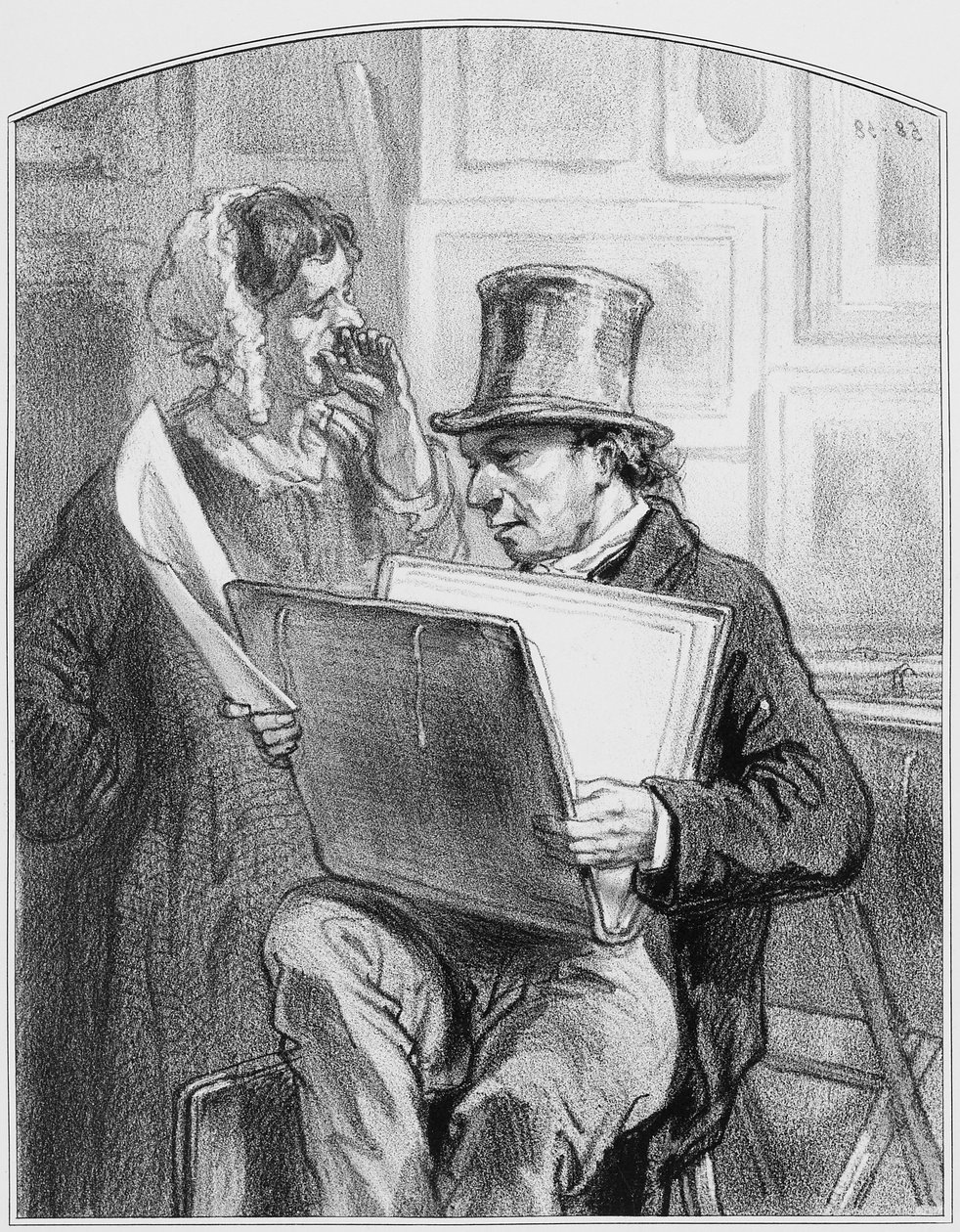 Avant la lettre, 10. tábla a Les Toquadesből, 1858 alkotó: Paul Gavarni