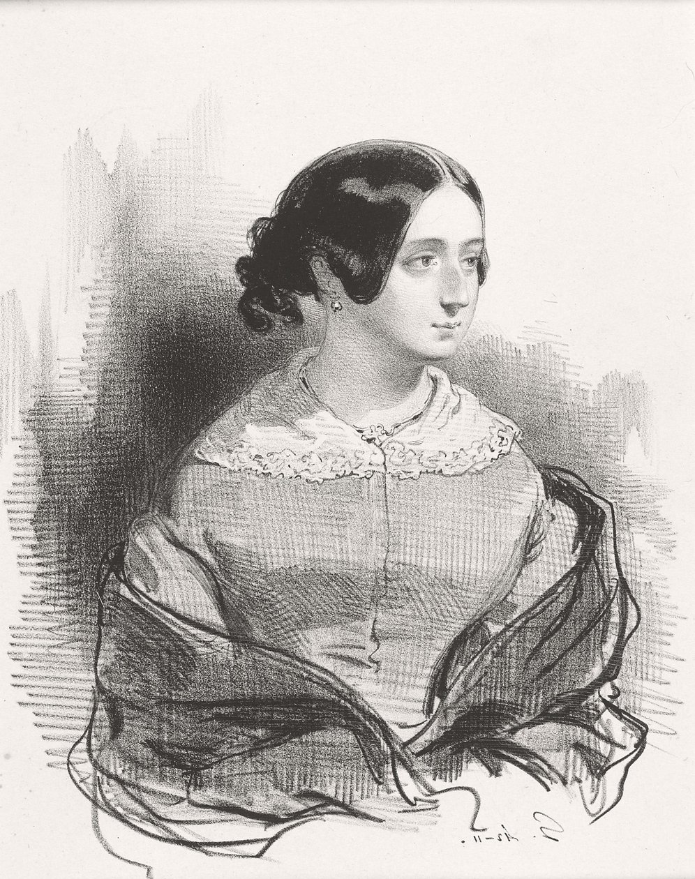 Montignyné, 1842 alkotó: Paul Gavarni