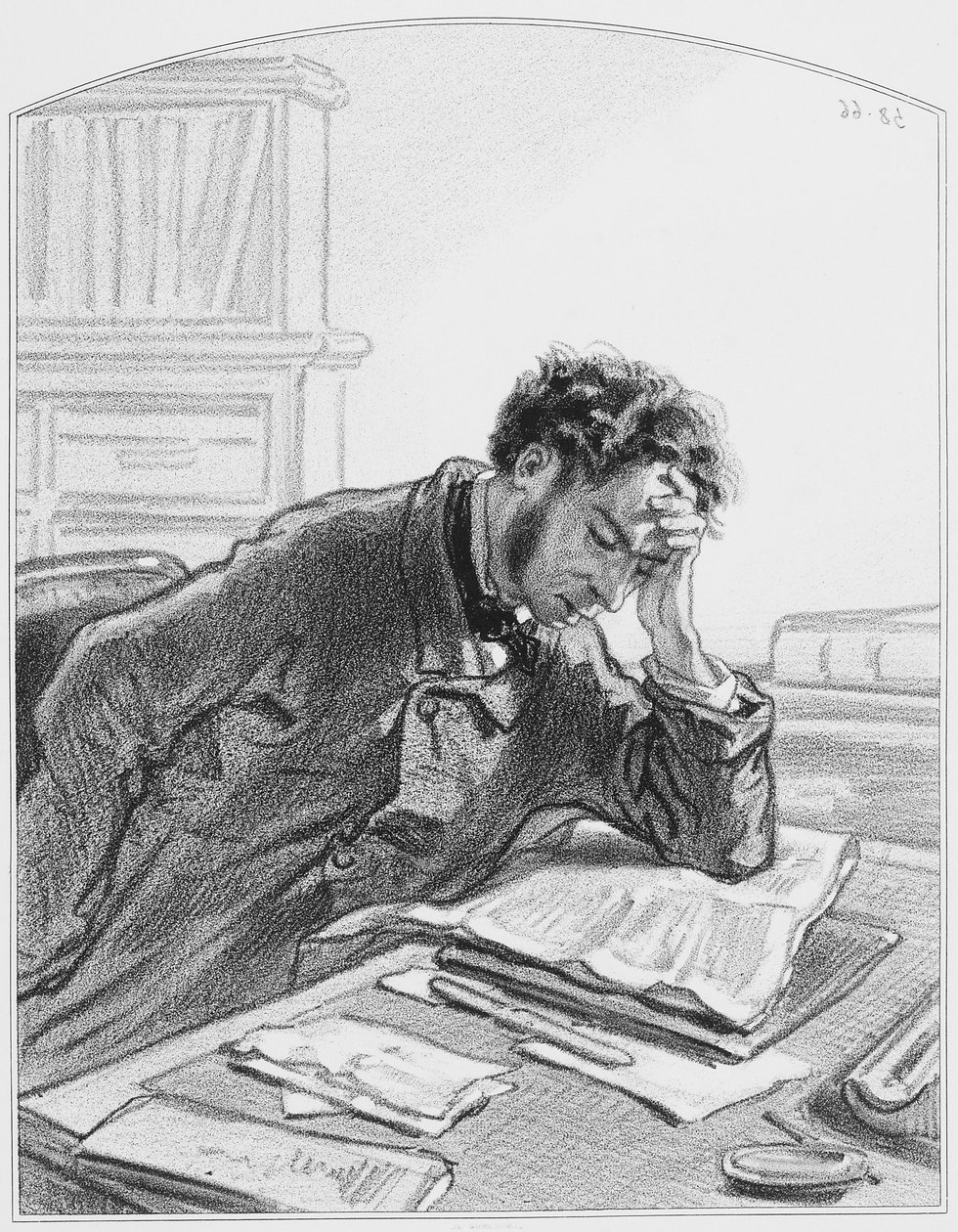 Naplóm, 2. tábla a Les Toquadesből, 1858 alkotó: Paul Gavarni