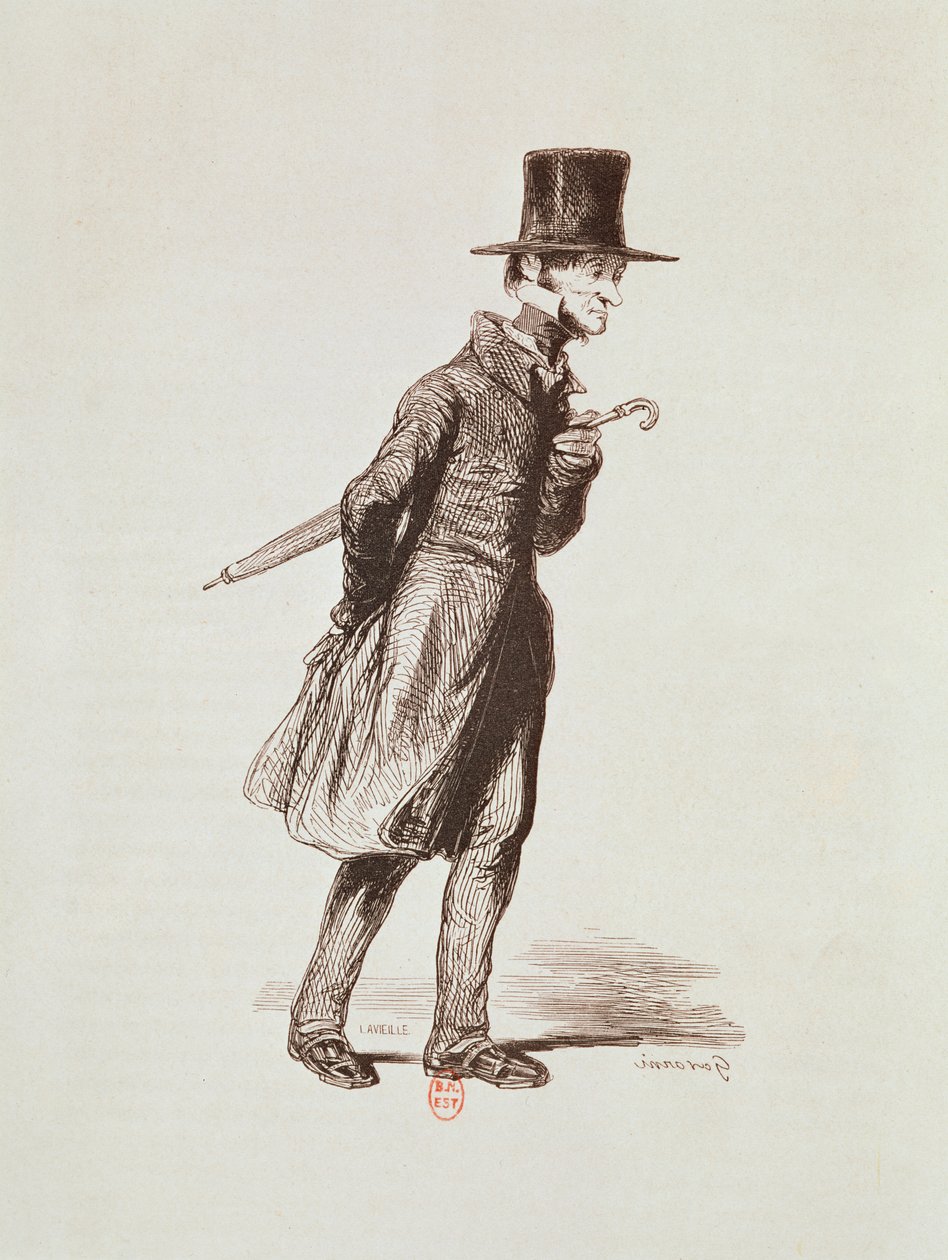 Az alkalmazott, a „Les Francais peints par lui-memes”-ből, vésette Guillaumot, Párizs, 1850 körül alkotó: Paul Gavarni