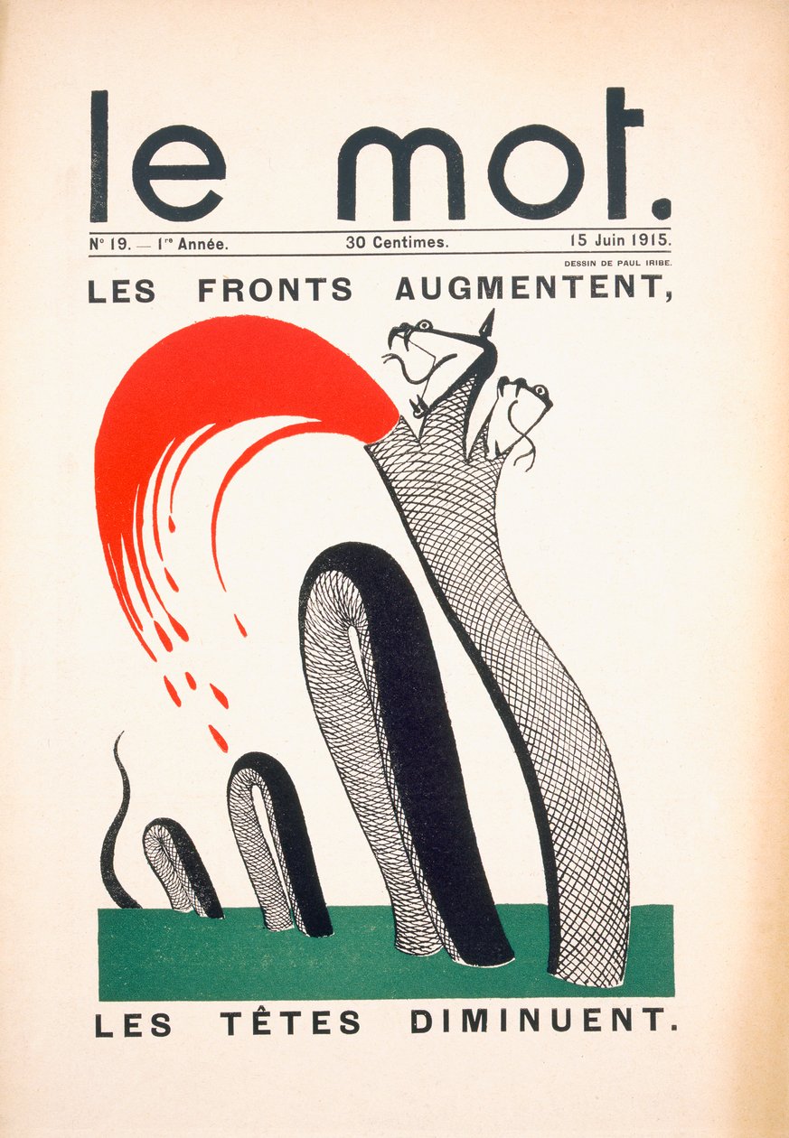A Le Mot első borítója, 1915. június 15 alkotó: Paul Iribe