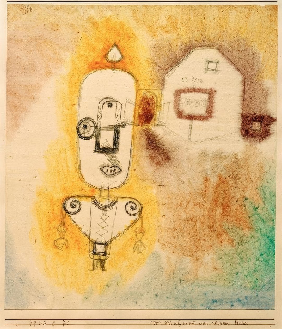 A rendőr a háza előtt alkotó: Paul Klee