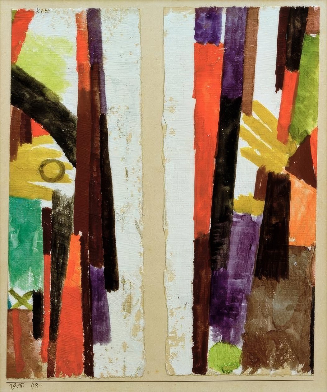 Szárnydarabok 1915-re 45. - 1915.48 alkotó: Paul Klee