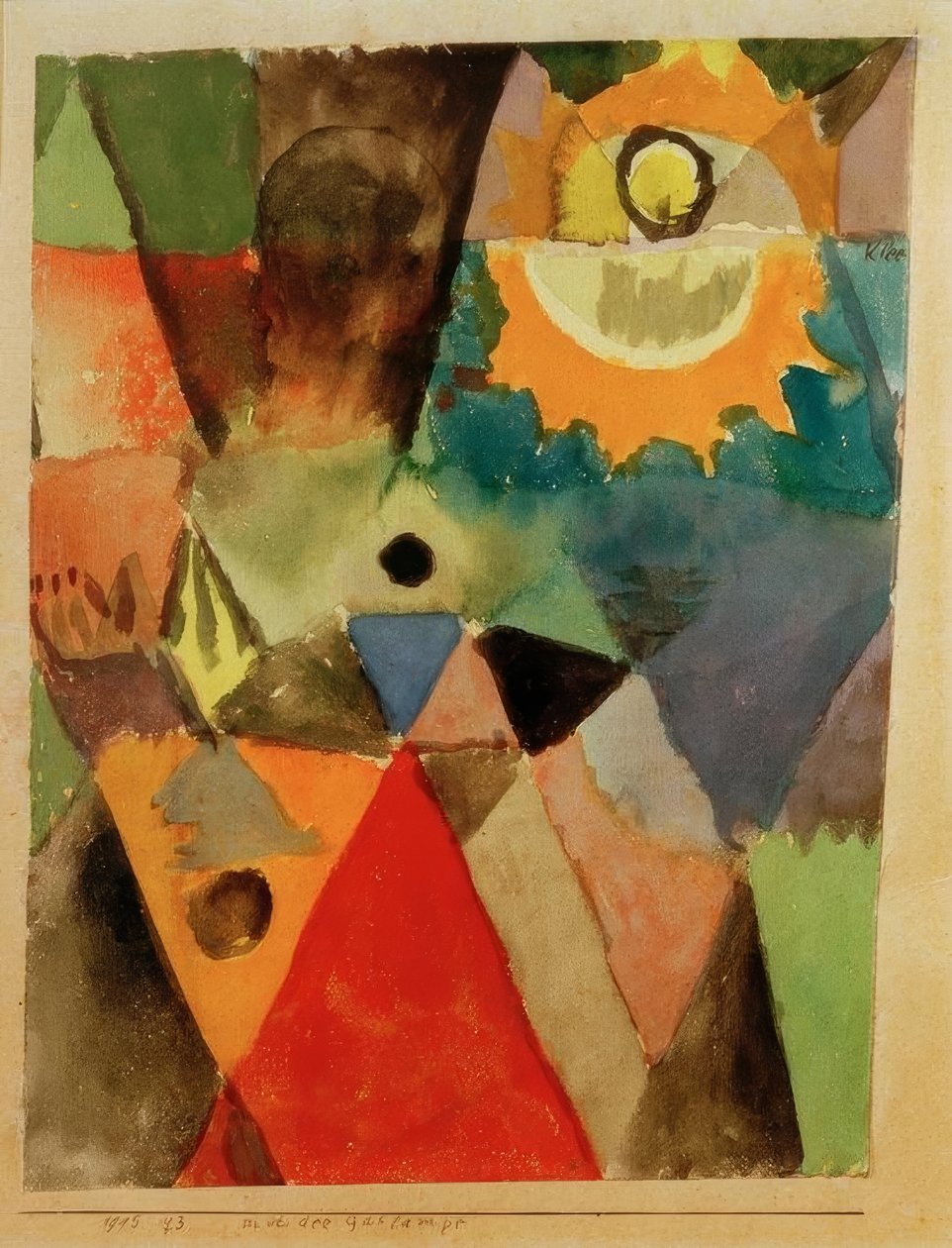 Gázlámpával (gázlámpával csendélet) alkotó: Paul Klee