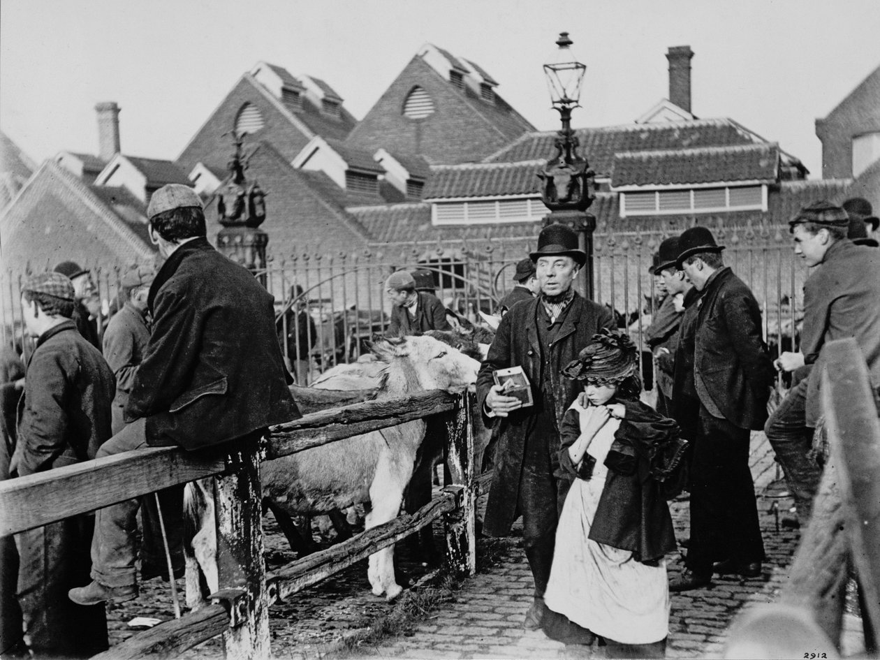 Vak ember a piacon, 1890-es évek (platina nyomat) alkotó: Paul Martin