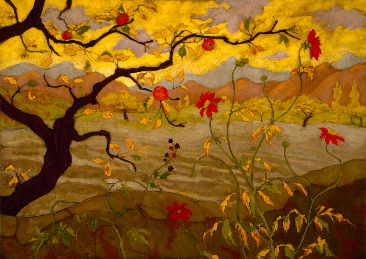 Almafa és piros gyümölcs, 1902 körül alkotó: Paul Elie Ranson