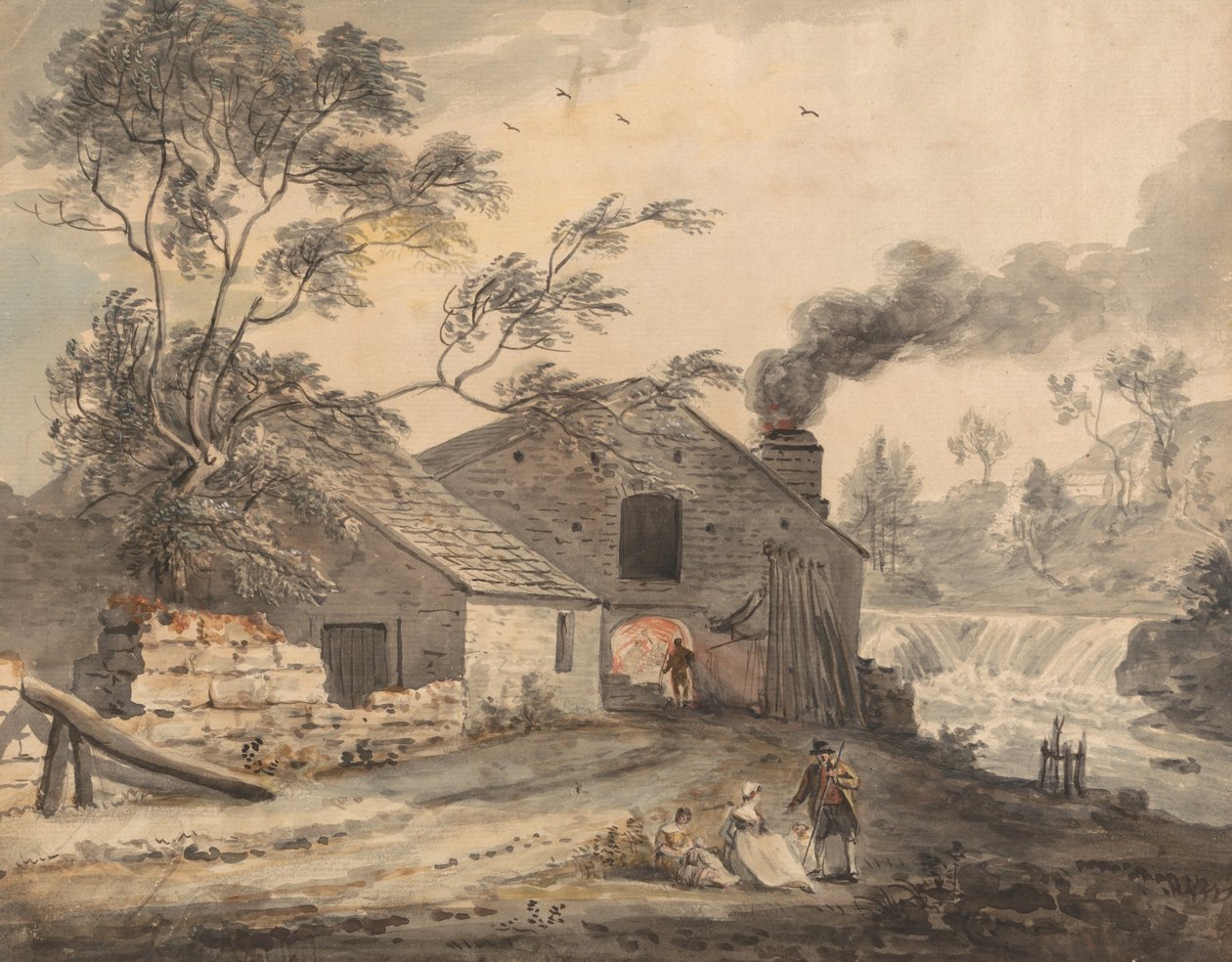 Vas kovács a Kent folyón, Westmorland alkotó: Paul Sandby
