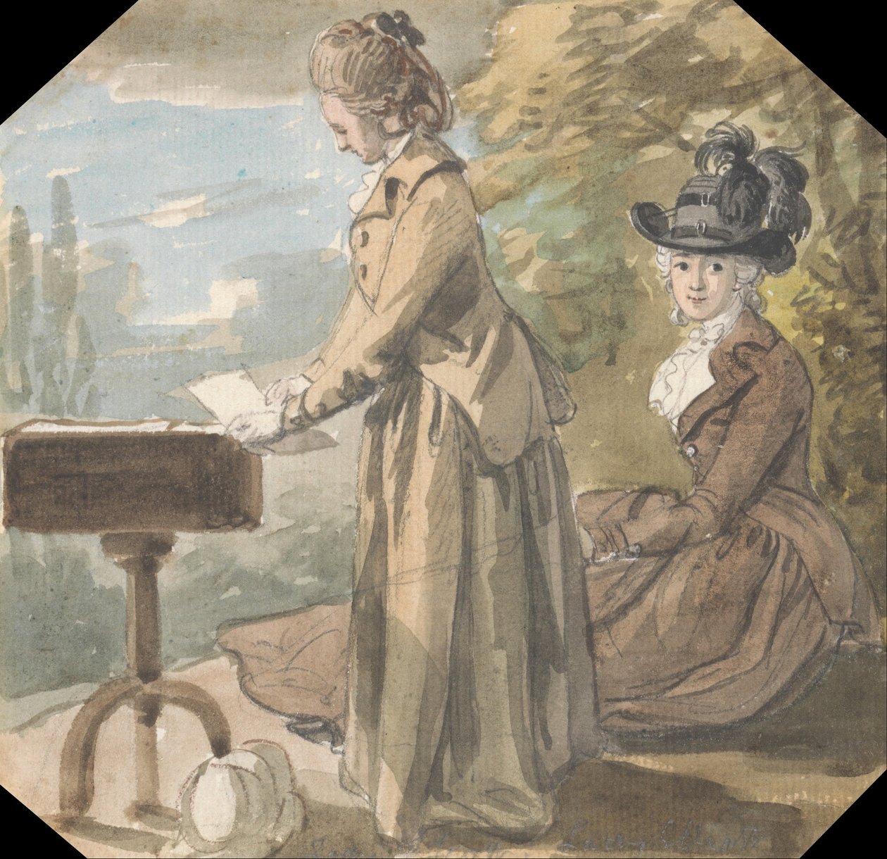 Lady Francis Scott és Lady Elliot alkotó: Paul Sandby