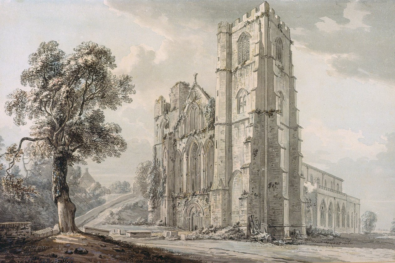 Llandaff-székesegyház (akvarell) alkotó: Paul Sandby