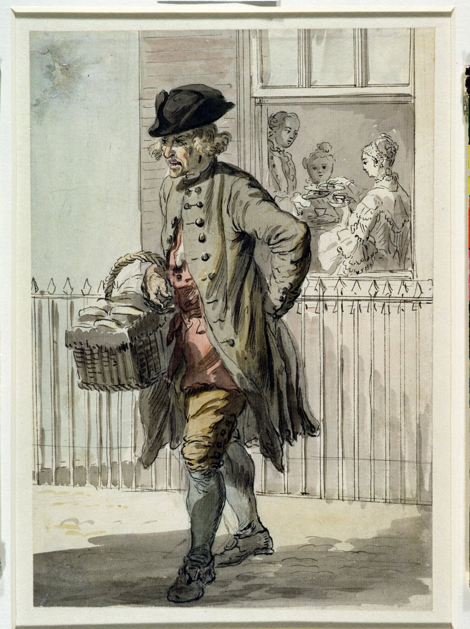 London Cries: A Muffin Man, 1759 körül alkotó: Paul Sandby