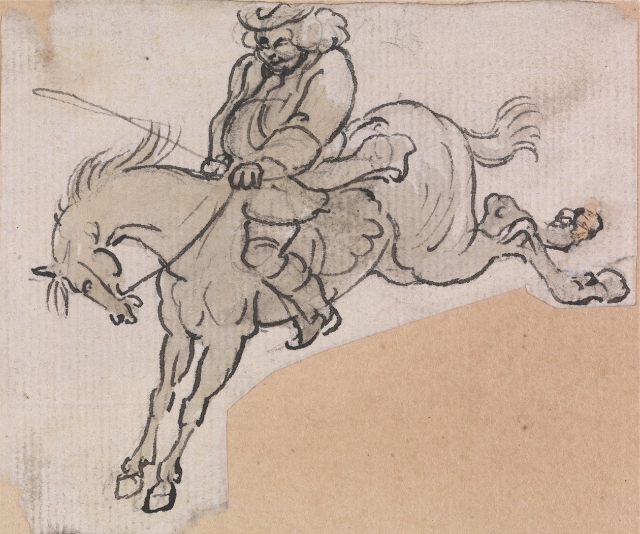 Kövér ember a lóháton alkotó: Paul Sandby