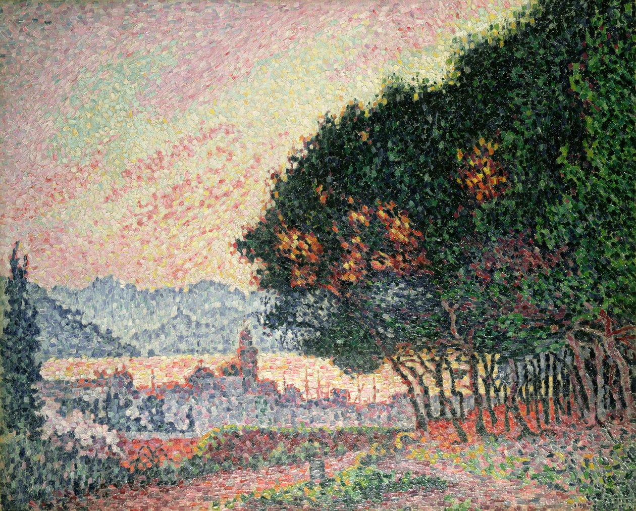 Erdő St. Tropez mellett, 1902 alkotó: Paul Signac