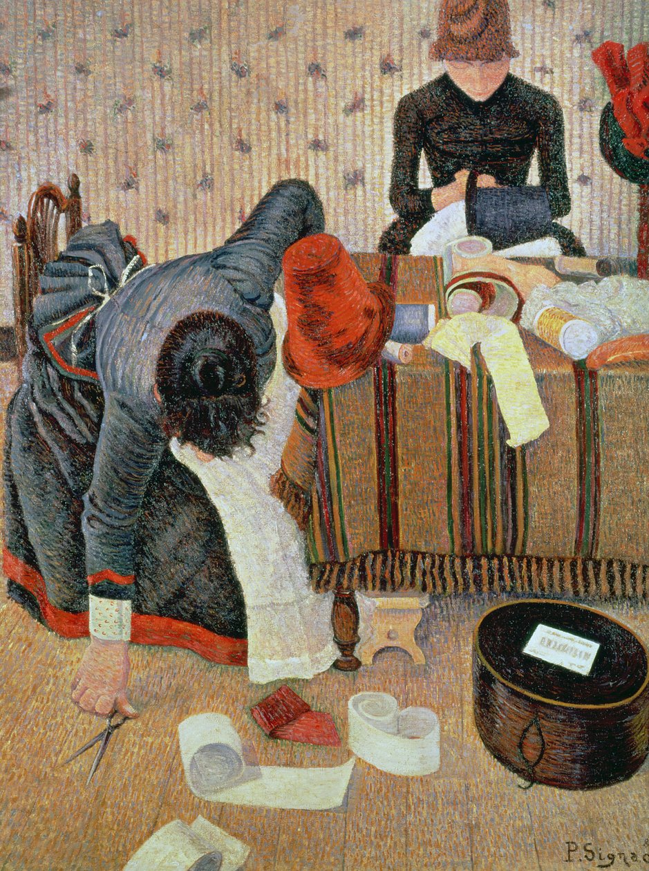 The Milliner, 1885 alkotó: Paul Signac
