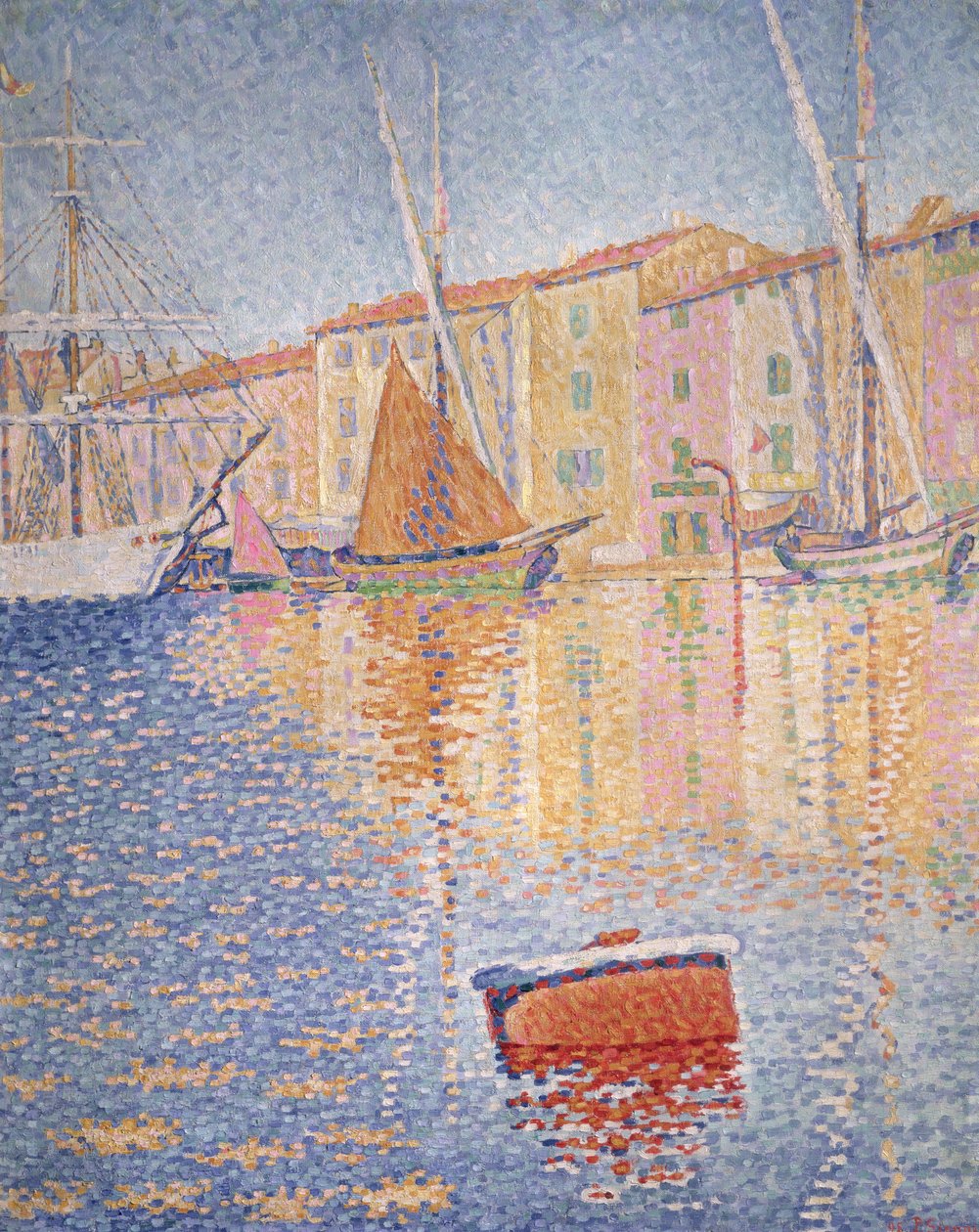 A vörös bója, Saint Tropez, 1895 alkotó: Paul Signac
