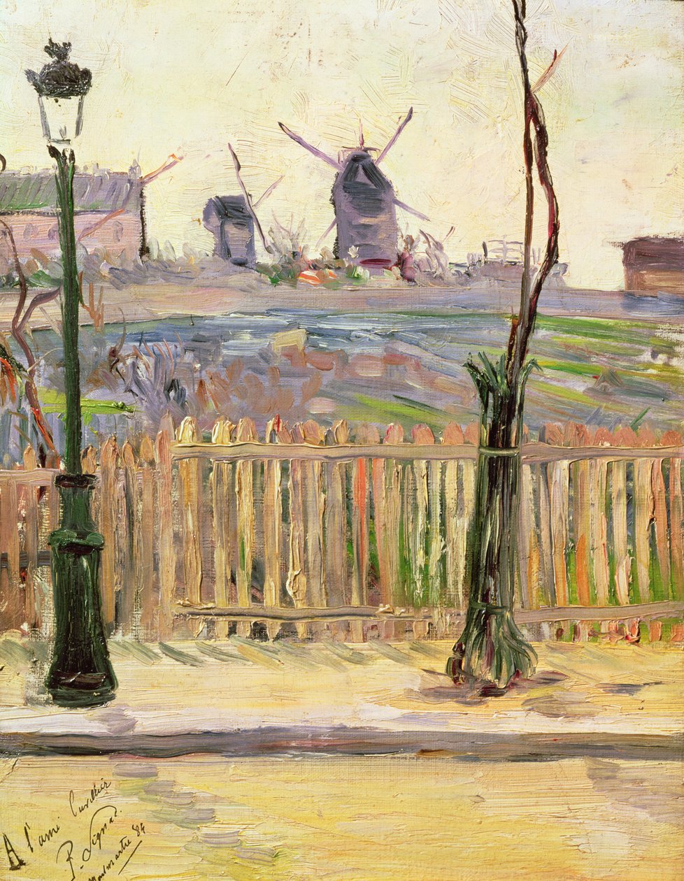 A Montmartre-i szélmalmok, 1884 alkotó: Paul Signac