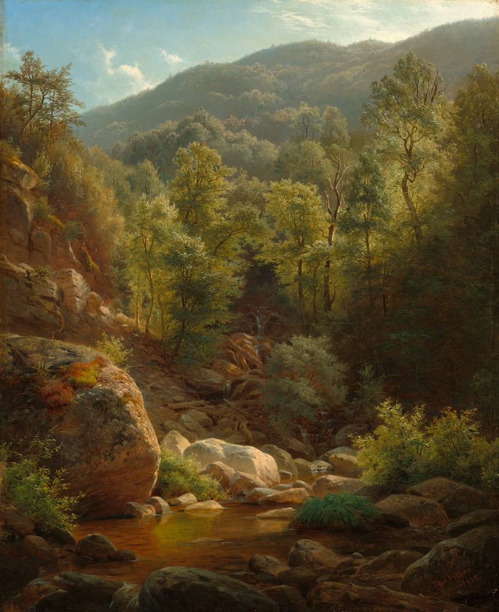 Jelenet a Catskillsben, 1858 alkotó: Paul Weber