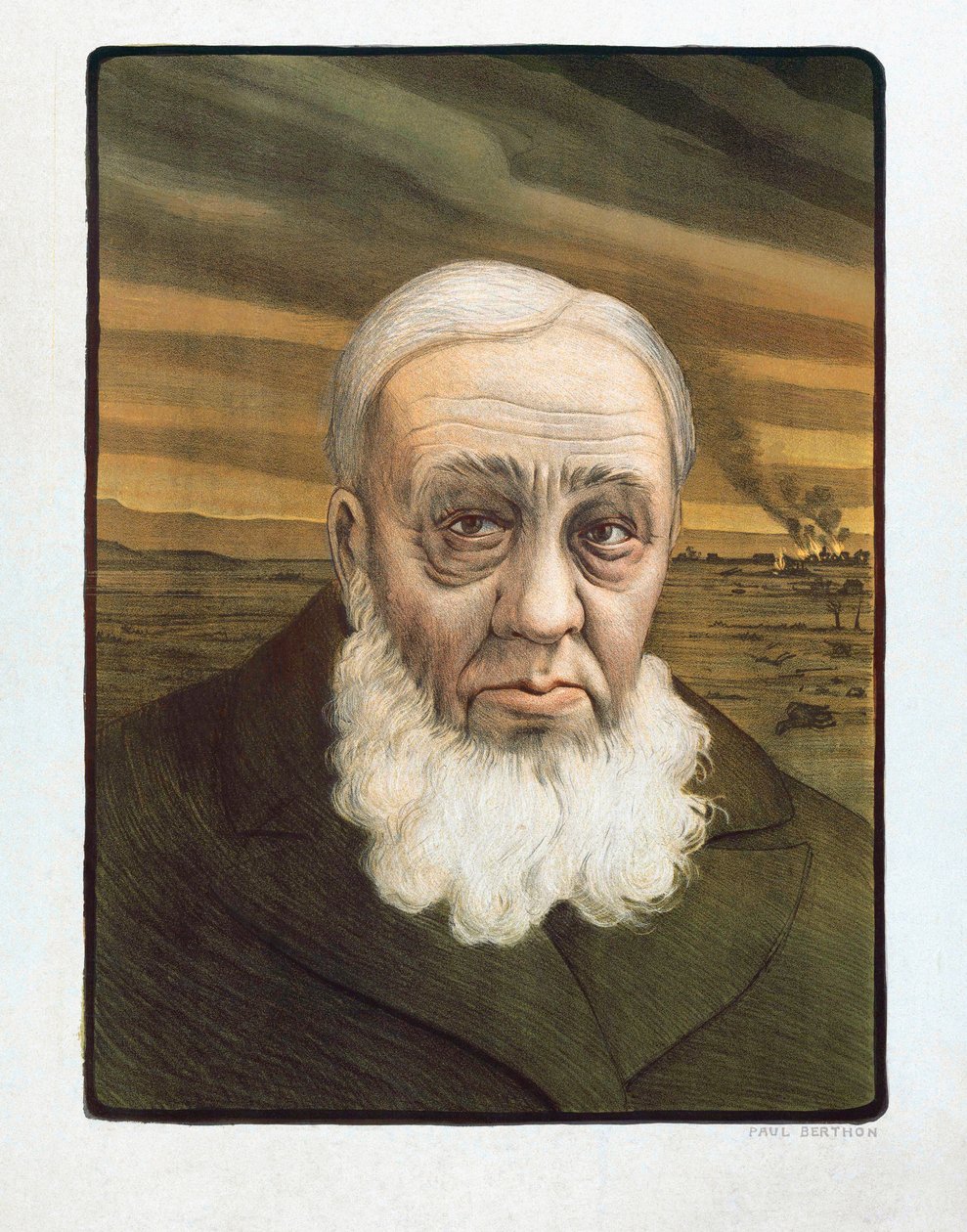 Paul Kruger portré (1825-1904) (metszet) alkotó: Paul (after) Berthon