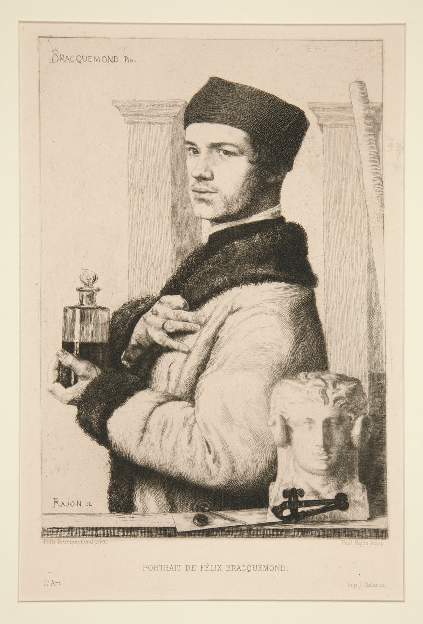 Felix Bracquemond portréja alkotó: Paul Adolphe Rajon
