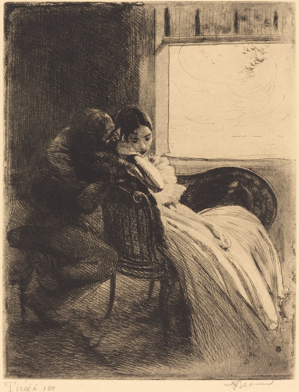 Flört, c. 1886. alkotó: Paul Albert Besnard