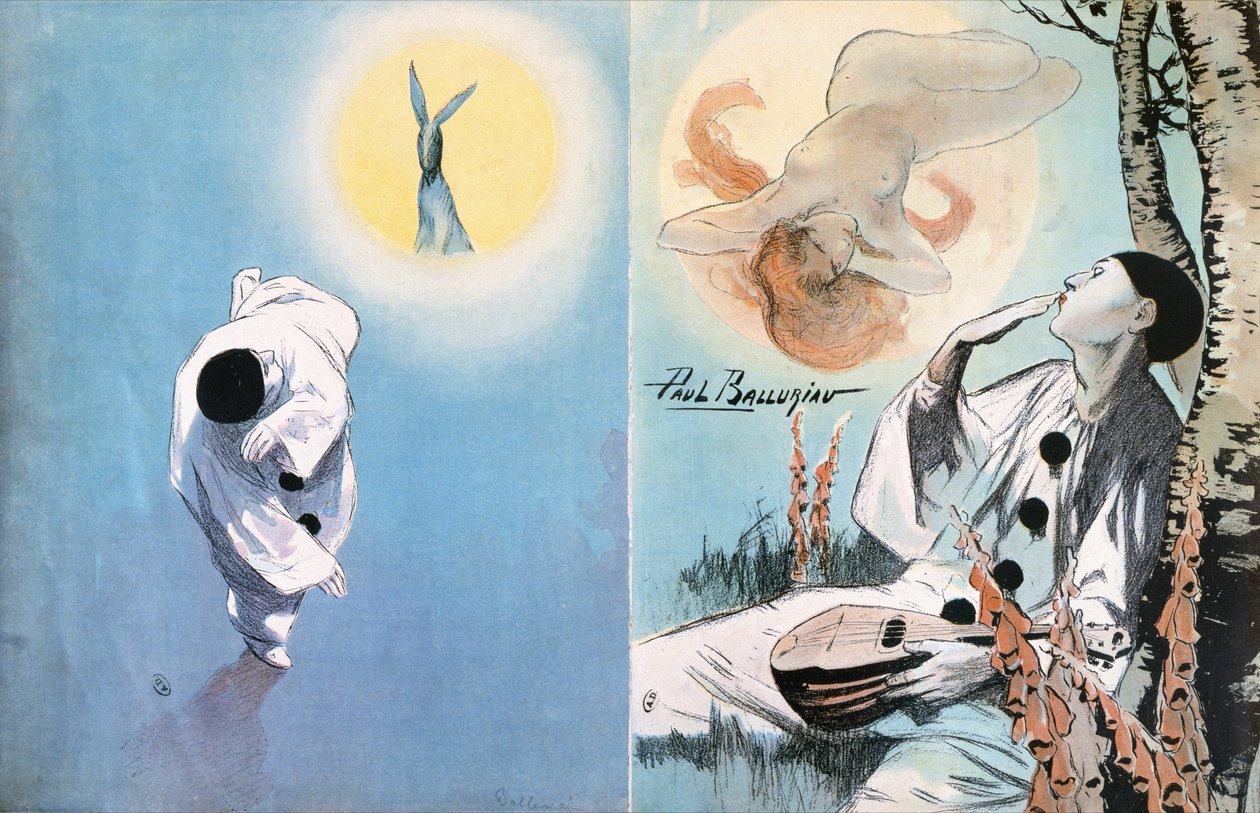 Pierrot, 1900 körül alkotó: Paul Balluriau