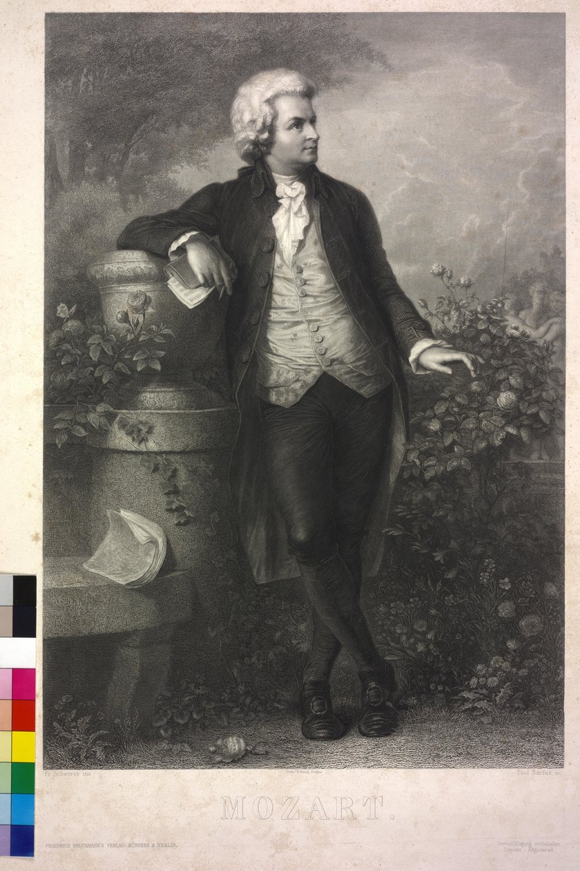 Mozart (metszet) alkotó: Paul Barfus