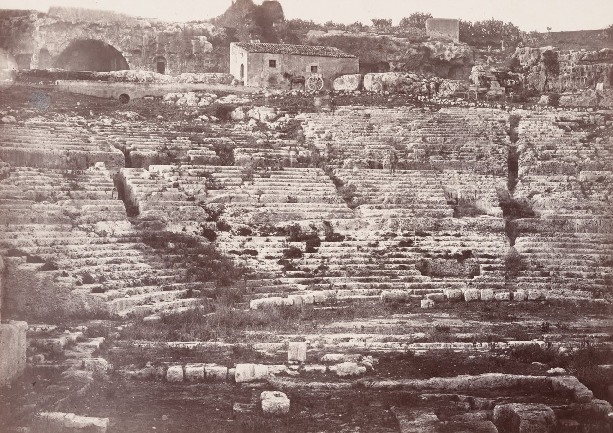 Theatre de Syracuse (szirakúzai amfiteátrum),1865 (fénykép) alkotó: Paul Berthier