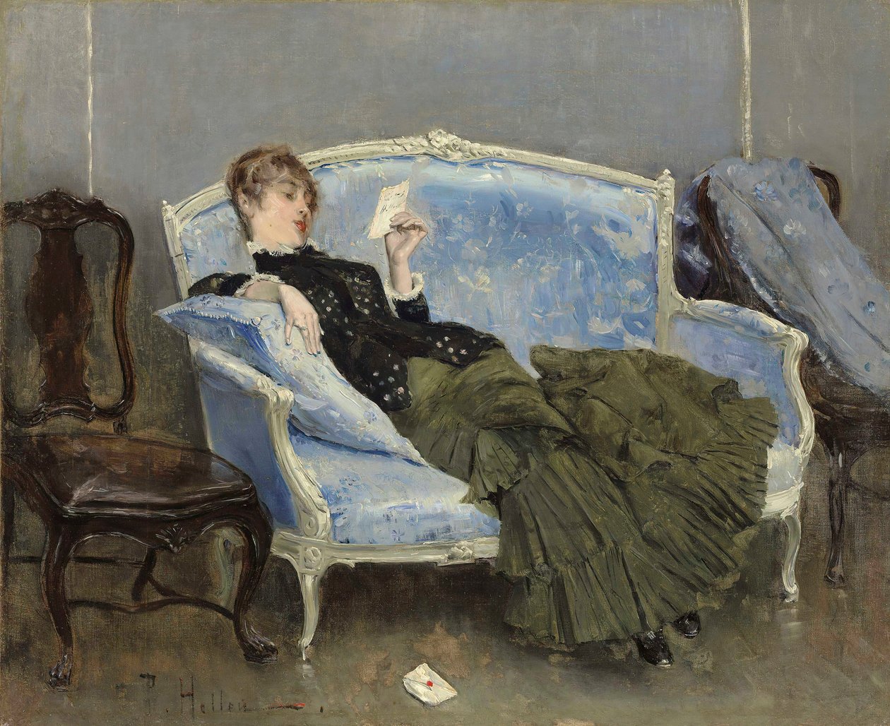 A levél, 1880. alkotó: Paul Cesar Helleu