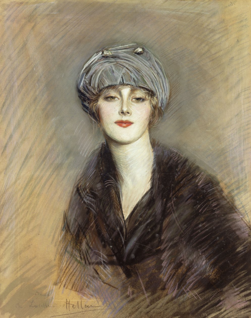Lucette portréja, 1913 körül alkotó: Paul Cesar Helleu