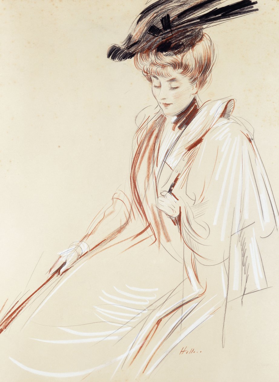 Egy hölgy portréja, alkotó: Paul Cesar Helleu