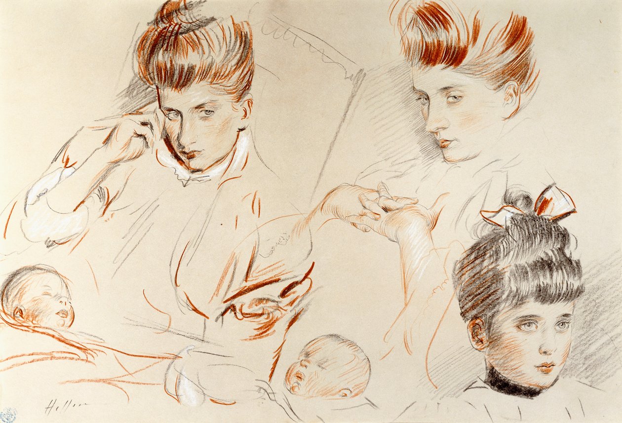 Vázlatok Mme-ről, alkotó: Paul Cesar Helleu