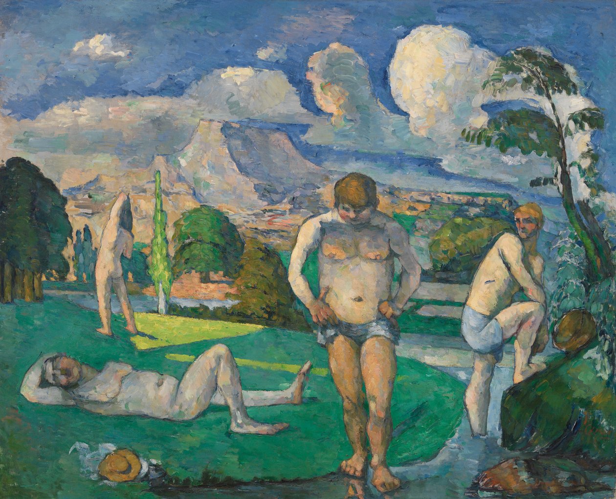 Fürdőzők a nyugalomban alkotó: Paul Cézanne