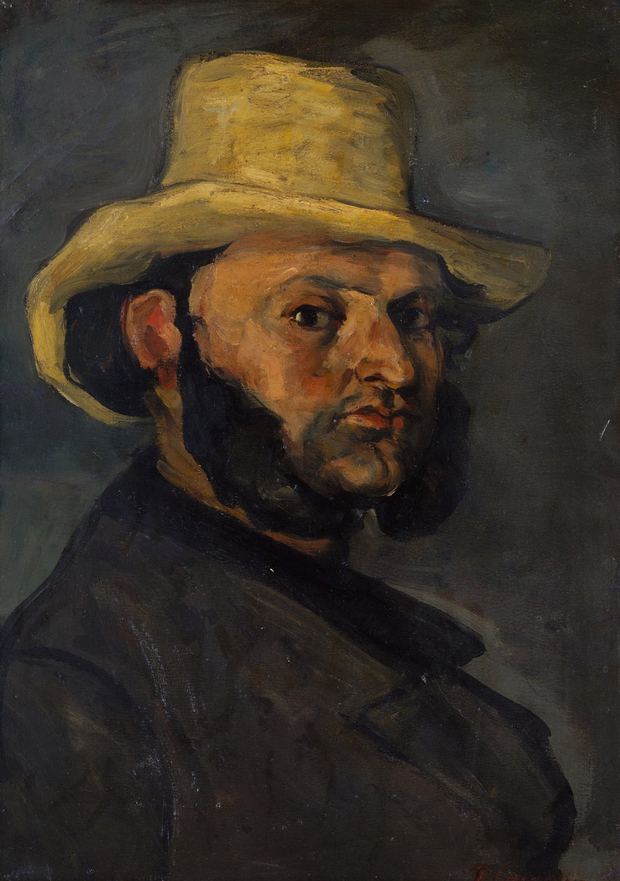 Gustave Boyer szalmakalapban alkotó: Paul Cézanne