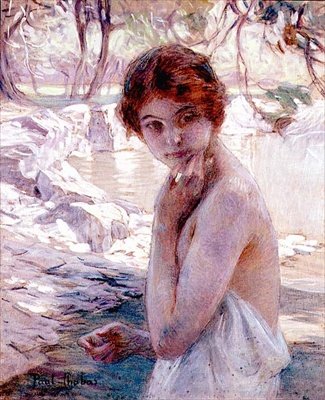 Lány a patak mellett (olaj, vászon) alkotó: Paul Chabas